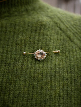 Topaz Halo Convertible Brooch