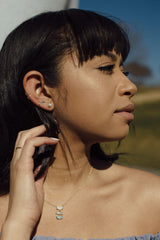 Blue Opal Arc Studs - Emily Warden Designs Site