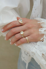 Diamond Halfmoon Sol Ring