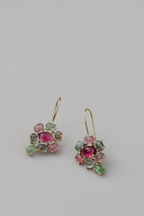 Tourmaline Rosette Earrings