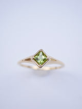 August Peridot Signet Ring