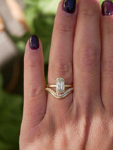 1.71 Carat Elongated Cushion Partial Bezel Ring