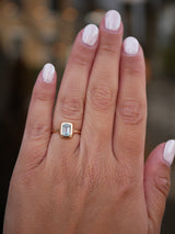 March Aquamarine Signet Ring
