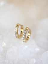 Diamond Huggie Hoops
