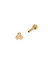 Flatback Beaded Trio Stud