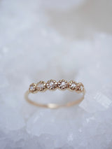 Rose White Diamond Band
