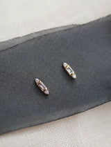 Accented Baguette Studs