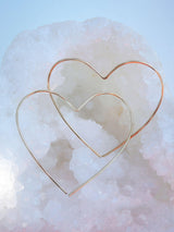Hammered Heart Hoops - Emily Warden Designs