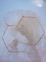 Hammered Hexagon Hoops - Emily Warden Designs Site