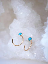Turquoise Hugger Hoops - Emily Warden Designs Site