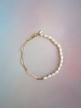 Pearl Paperclip Bracelet