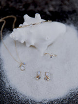 Moonstone Charm Studs