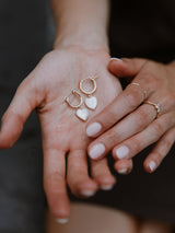 Pearl Heart Hoops