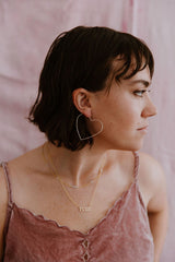 Hammered Heart Hoops - Emily Warden Designs Site