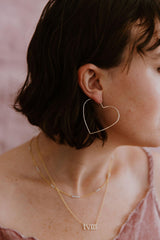 Hammered Heart Hoops - Emily Warden Designs Site