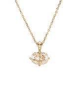 Antique Diamond Hidden Halo Pendant