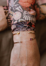 Pink and White Sapphire Cuff - Emily Warden Designs Site