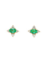 Baroque Emerald Studs