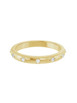 Wide Bead-Set Eternity Band