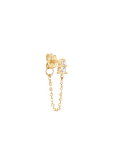 Double Diamond Chain Stud (single)