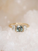 30% OFF: Cushion Bi-Color Sapphire Ring