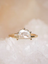 Geo Diamond Halfmoon Solitaire Ring