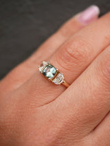 30% OFF: Cushion Bi-Color Sapphire Ring