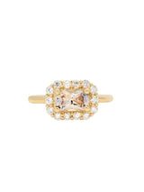 Peach Sapphire Diana Ring