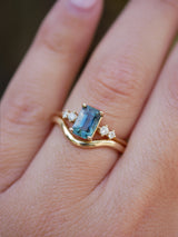 Emerald Cut Sapphire Drift Ring