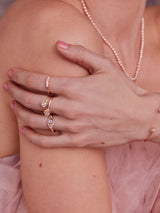 30% OFF: Bead-Set Sapphire & Diamond Ring
