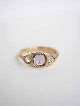 30% OFF: Bead-Set Sapphire & Diamond Ring