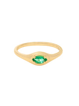 May Emerald Signet Ring