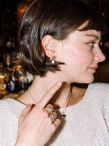 Fifth Ave Pearl Hoops