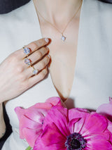 Fluted Lavender Quartz Ring