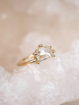 Geo Diamond Halfmoon Solitaire Ring