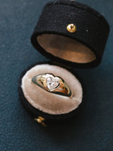 Grand Heart Diamond Signet