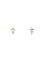 Green Sapphire Kite Studs
