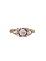 30% OFF: Bead-Set Sapphire & Diamond Ring