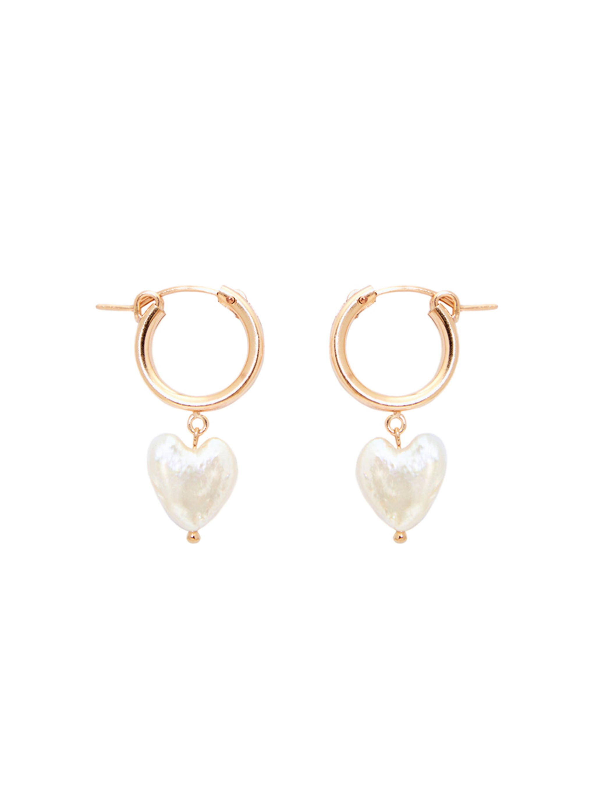 岩田剛典　GOD ONLY KNOWS　 HEART HOOP EARRING Pearl Heart Hoops – Emily Warden Designs