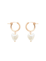 Pearl Heart Hoops
