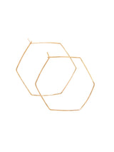 Hammered Hexagon Hoops