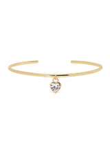 Diamond Heart Cuff Bracelet