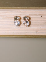 Heart Quartz Cocktail Studs
