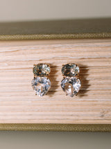 Heart Quartz Cocktail Studs