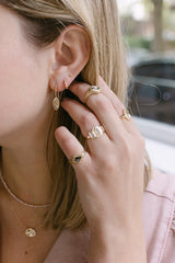 Diamond Baguette Huggie Hoops