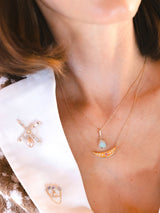 Opal & Diamond Bail Pendant