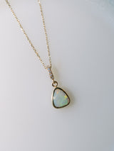 Opal & Diamond Bail Pendant