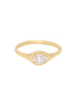 April Diamond Signet Ring