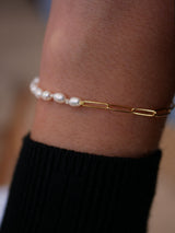Pearl Paperclip Bracelet