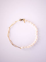 Pearl Paperclip Bracelet